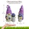 Garden Grace Lavender Gnome Figurine, 10" Purple Home Decor Statue with Butterflies and Flowers